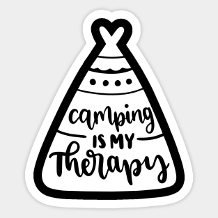 Camping Is My Therapy Sticker